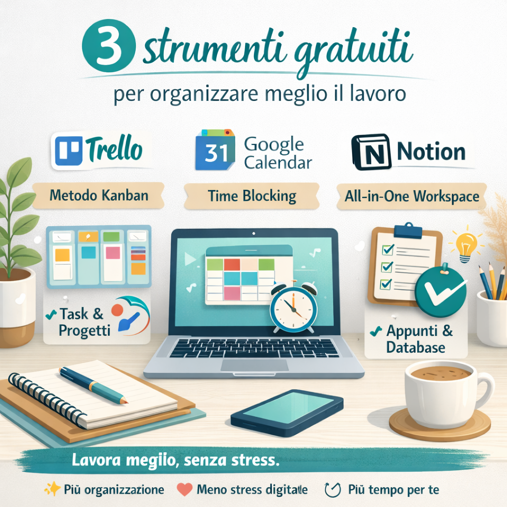Strumenti Smart Working: 3 Tool Gratuiti per Freelance Organizzate